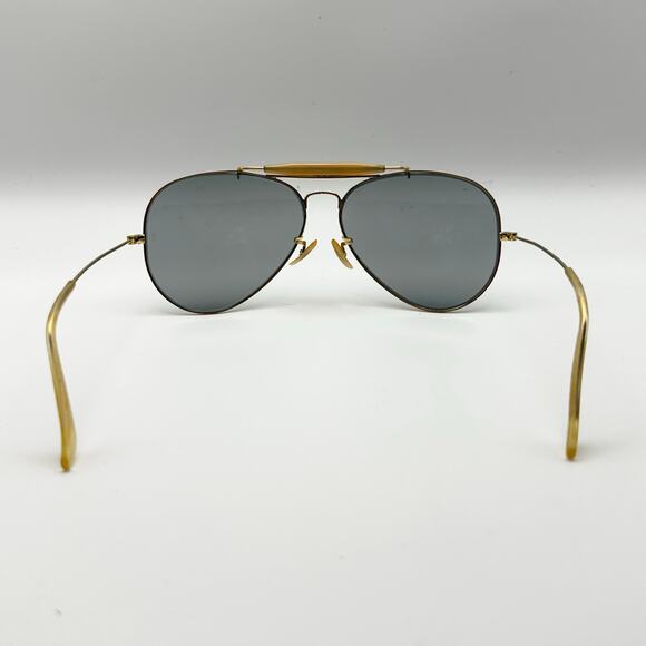 Vintage Ray Ban Bausch & Lomb 62mm Gold Frame Grey Lens Sunglasses Plus Case - Picture 11 of 13